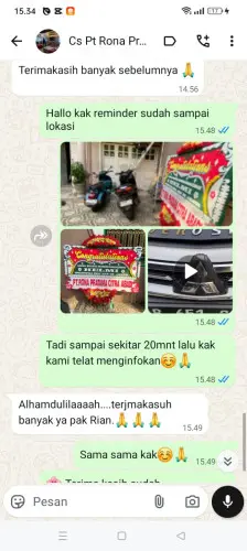 Testimonial Papan Bunga pakutandang